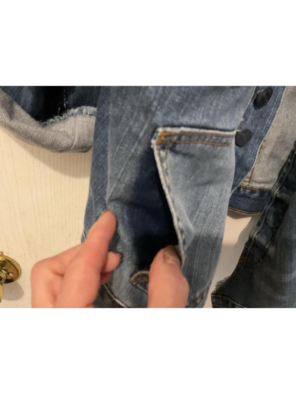 True Religion Washed Blue Oversized Denim Jacket - Picture 5 of 10
